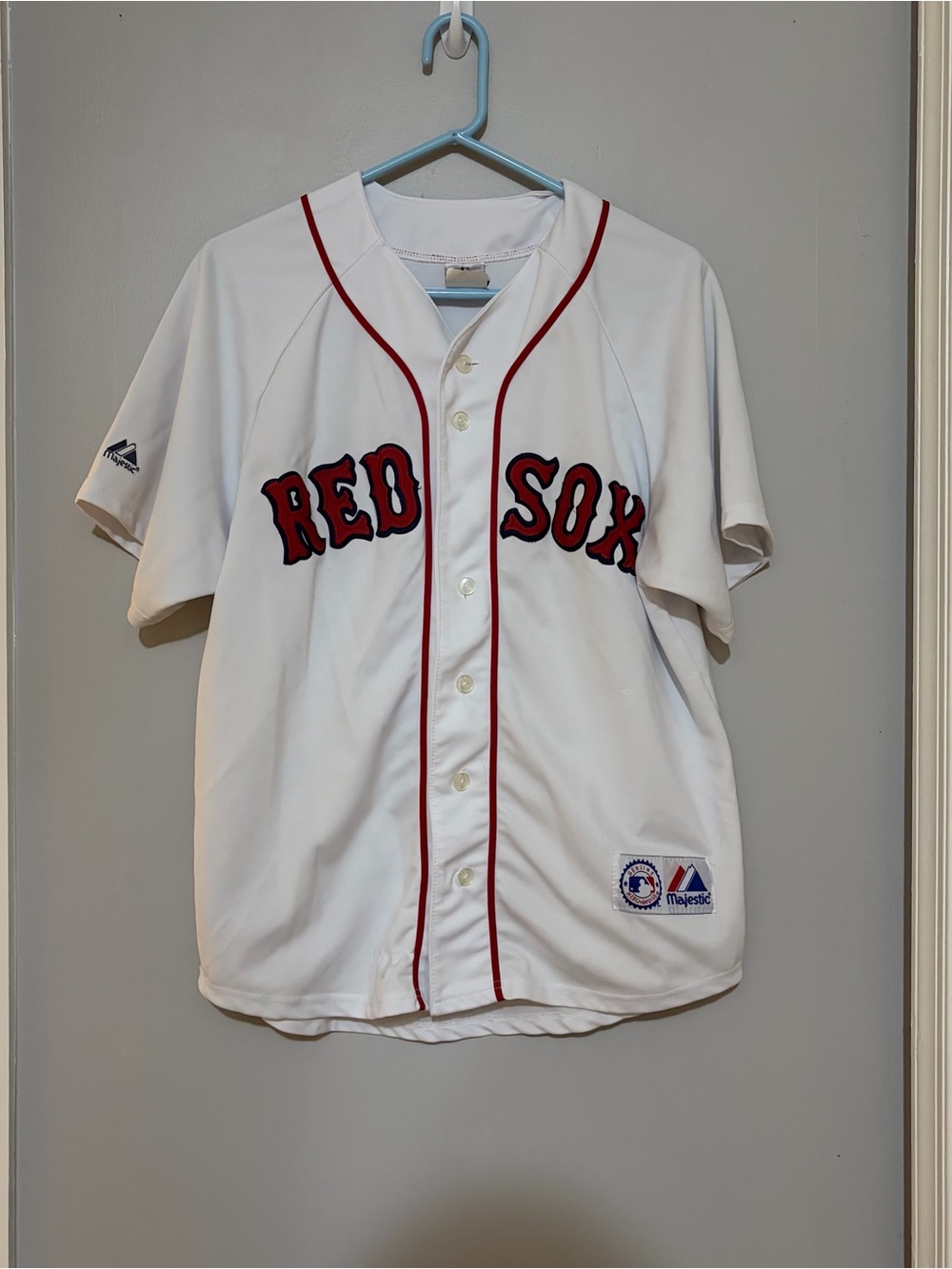Majestic White Boston Red Sox Replica Baseball jersey